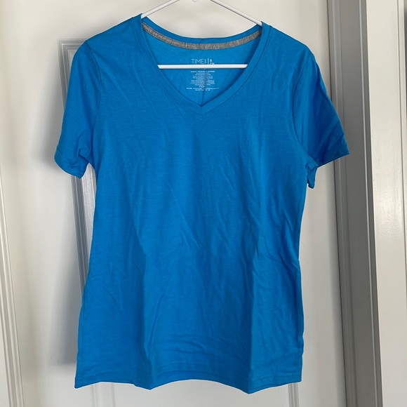 Blue V-neck Shirt - Picture 1 of 4